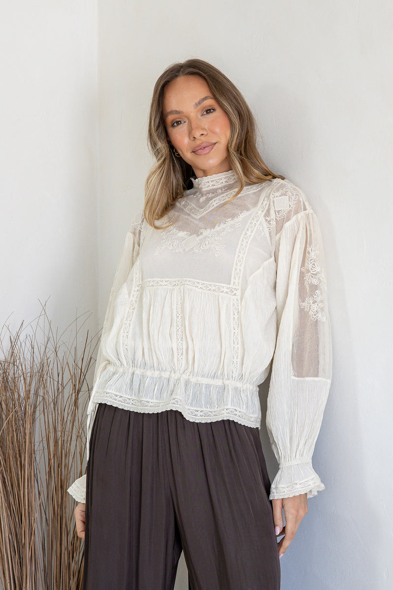 The Florence Blouse - Ivory