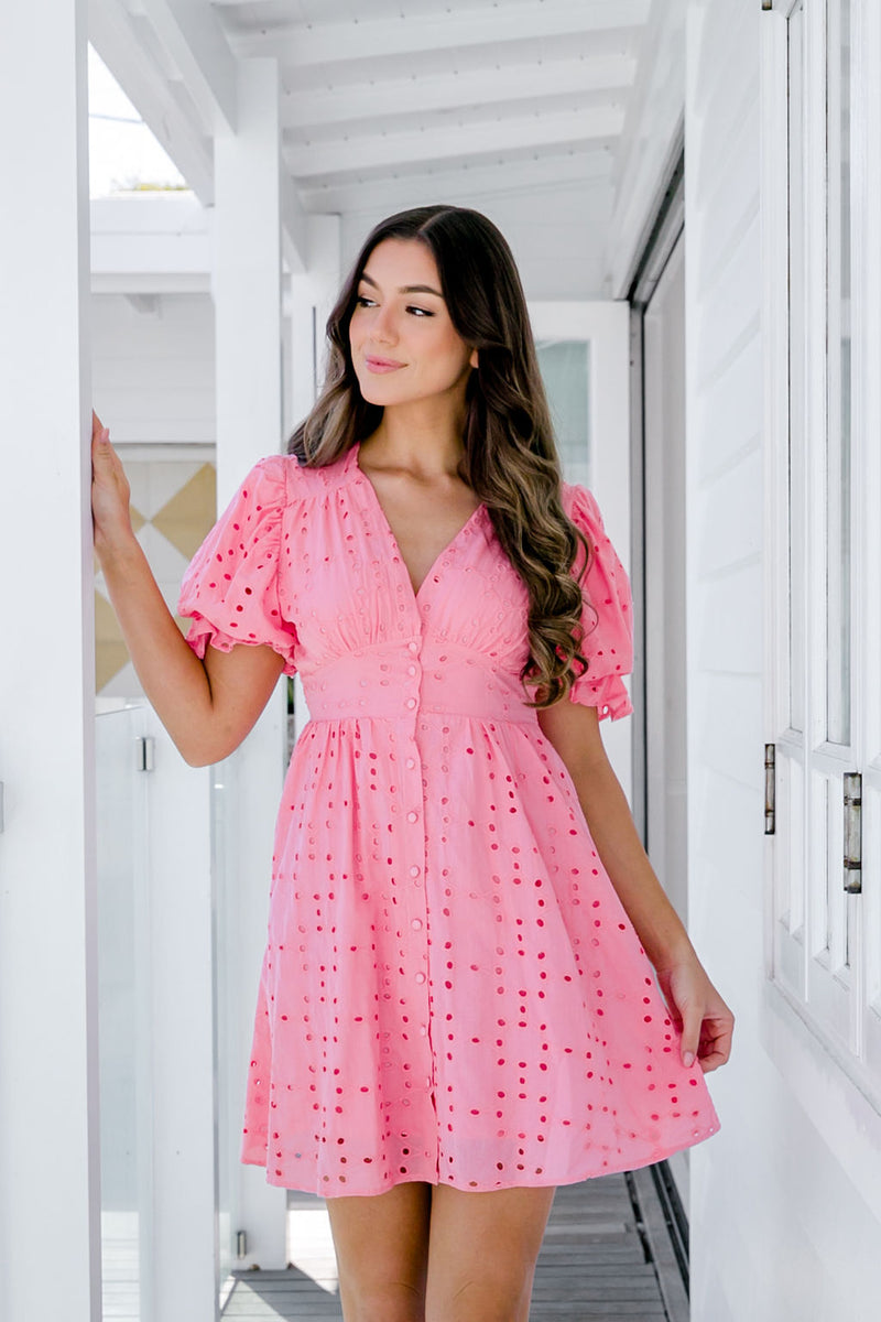 The Emery Dress - Baby Pink