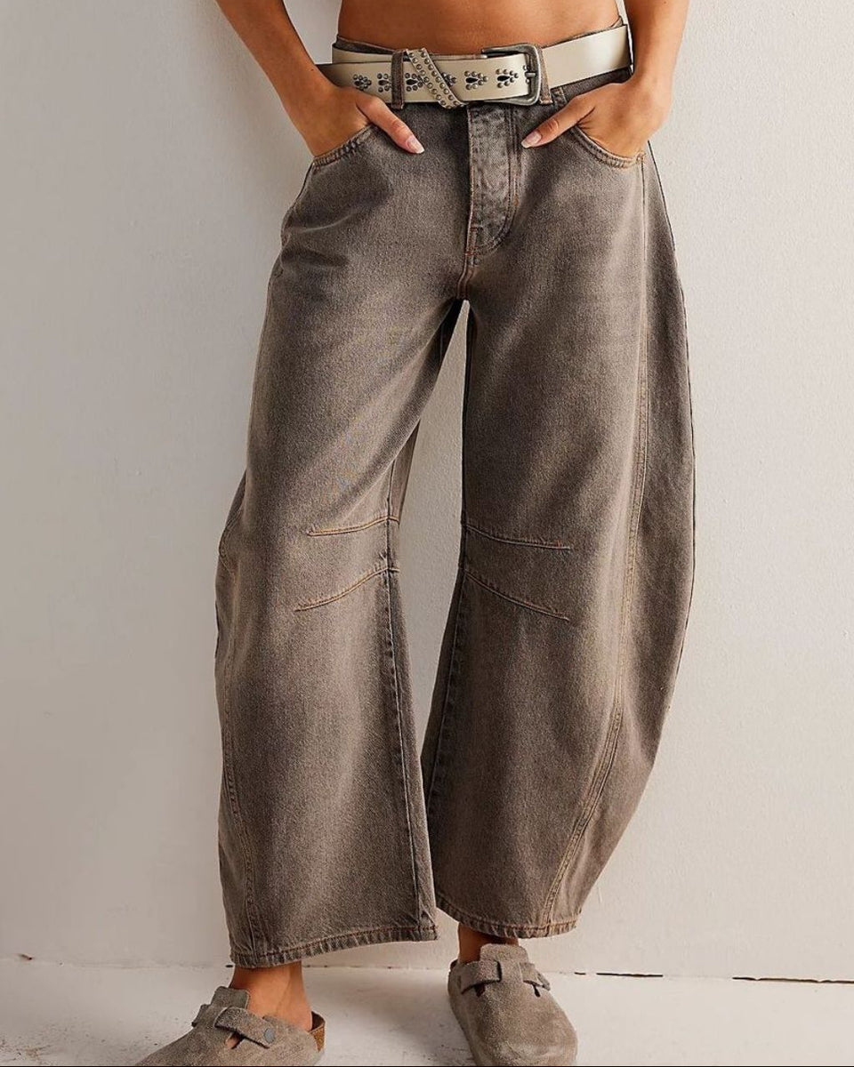 Bonded Barrel Jeans