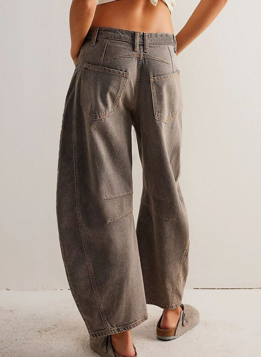 Bonded Barrel Jeans