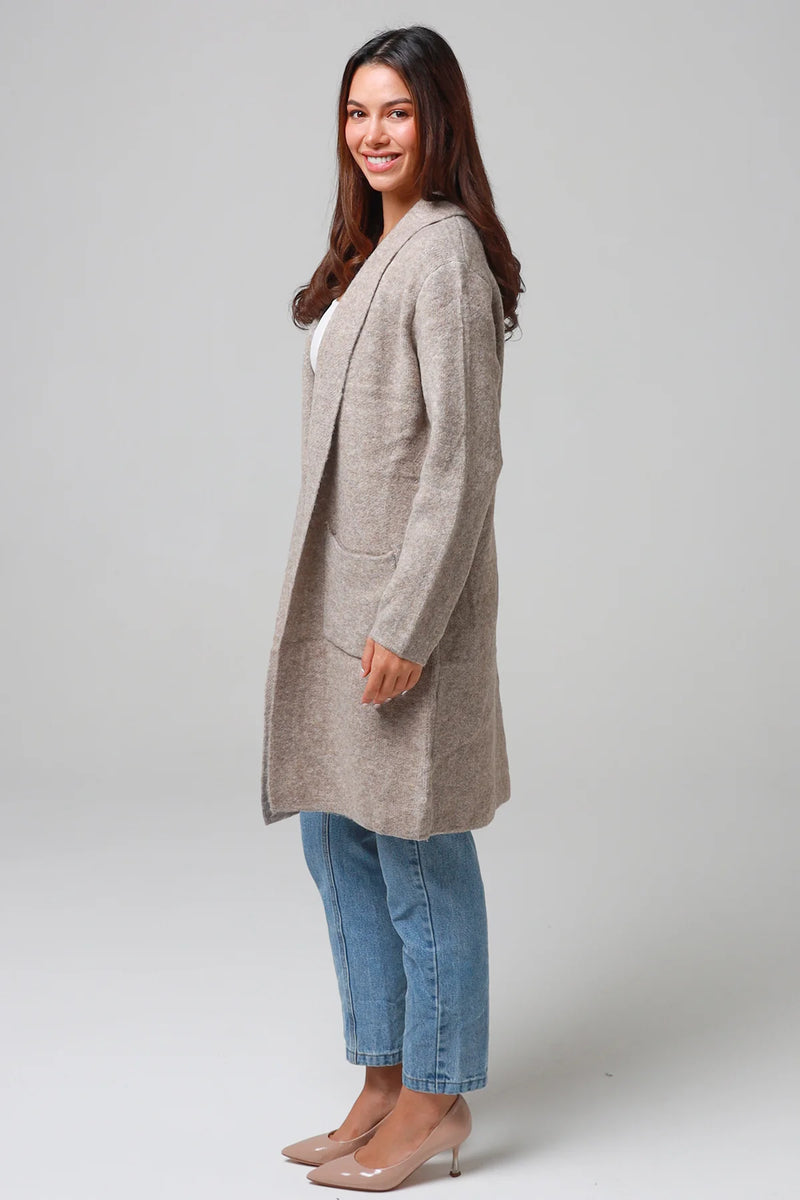 Sunday Longline Cardigan - Oatmeal