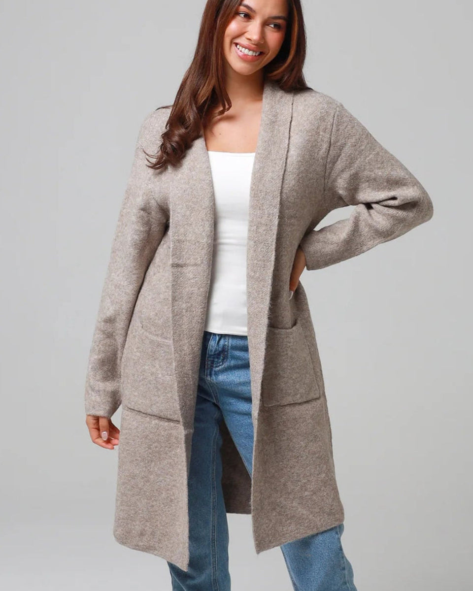 Sunday Longline Cardigan - Oatmeal