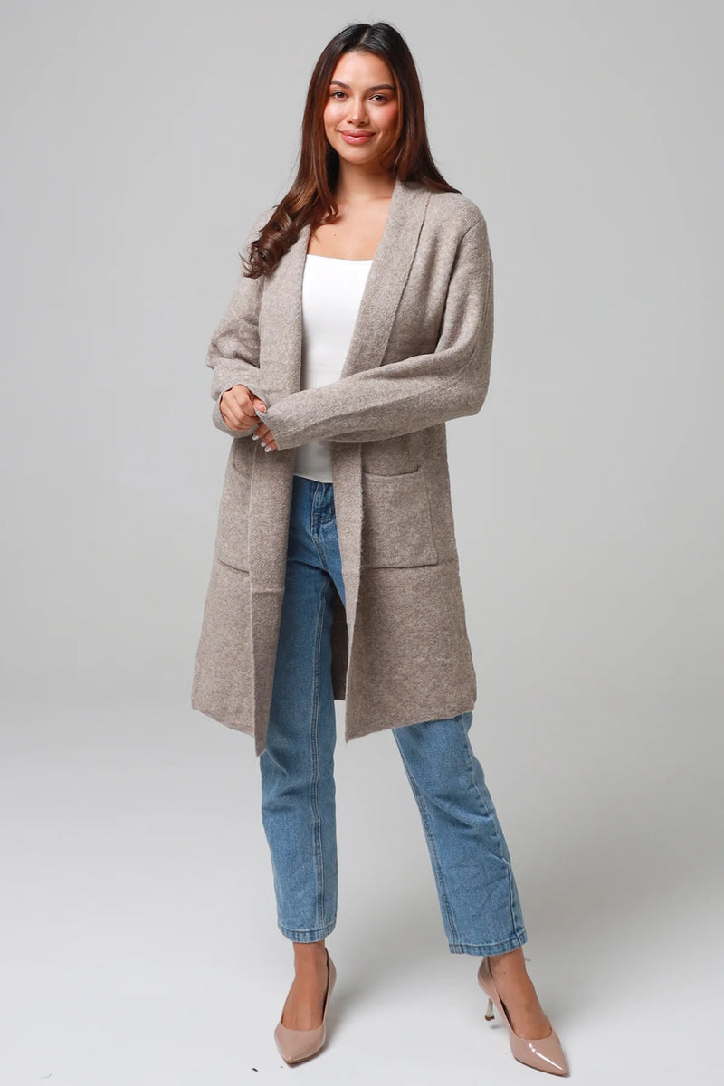Sunday Longline Cardigan - Oatmeal