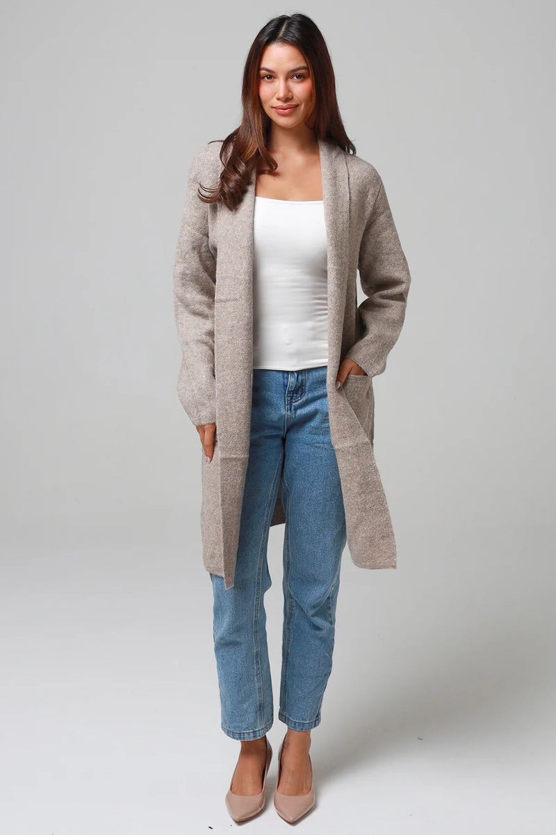 Sunday Longline Cardigan - Oatmeal