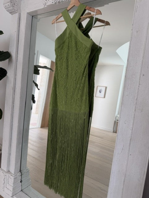 Absinthe Fringe Dress| Chartreuse