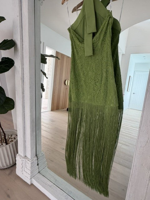 Absinthe Fringe Dress| Chartreuse