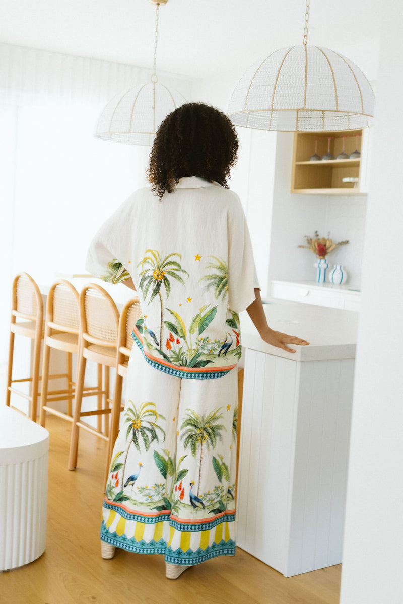 The Kyra Shirt - Serene Palms