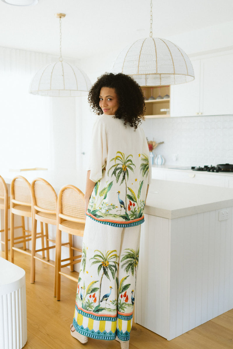 The Kyra Shirt - Serene Palms