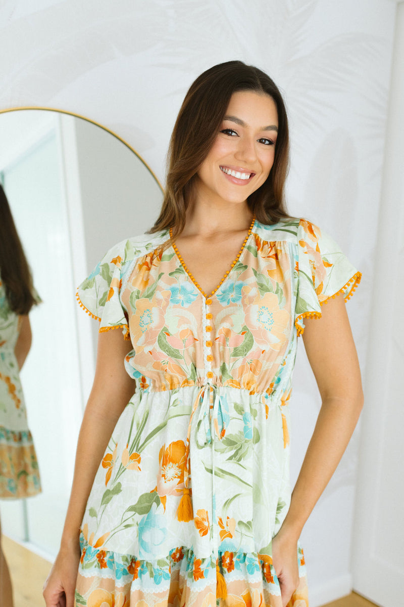 The Chiara Dress - Peach Blossom