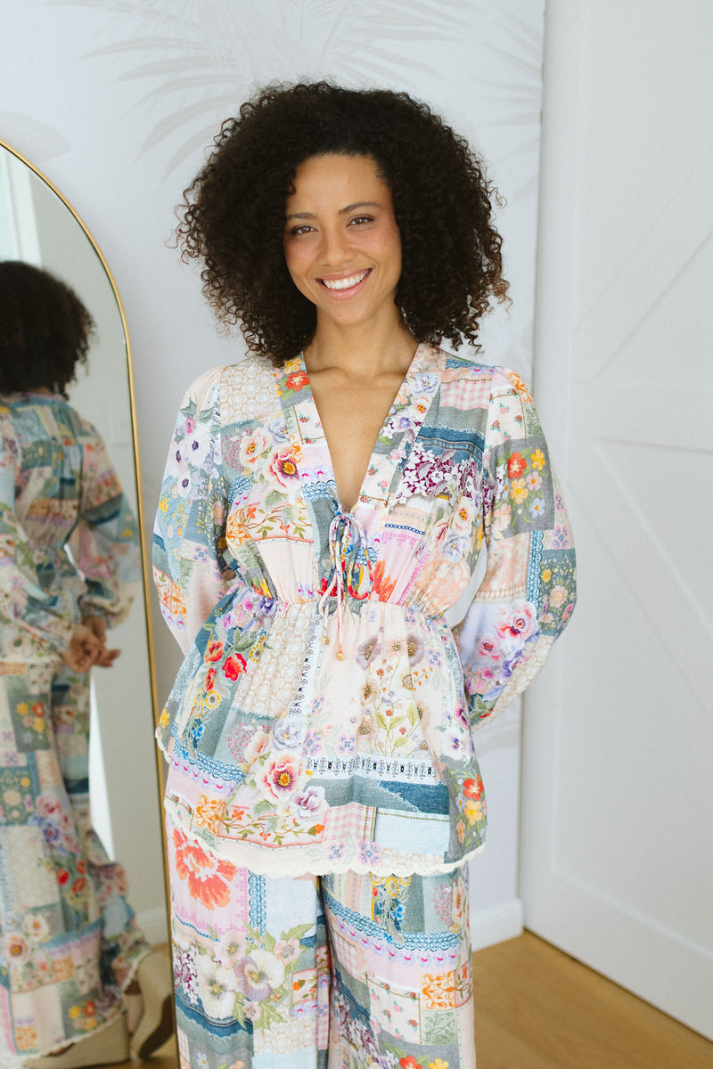 The Rosine Top - Vintage Petals