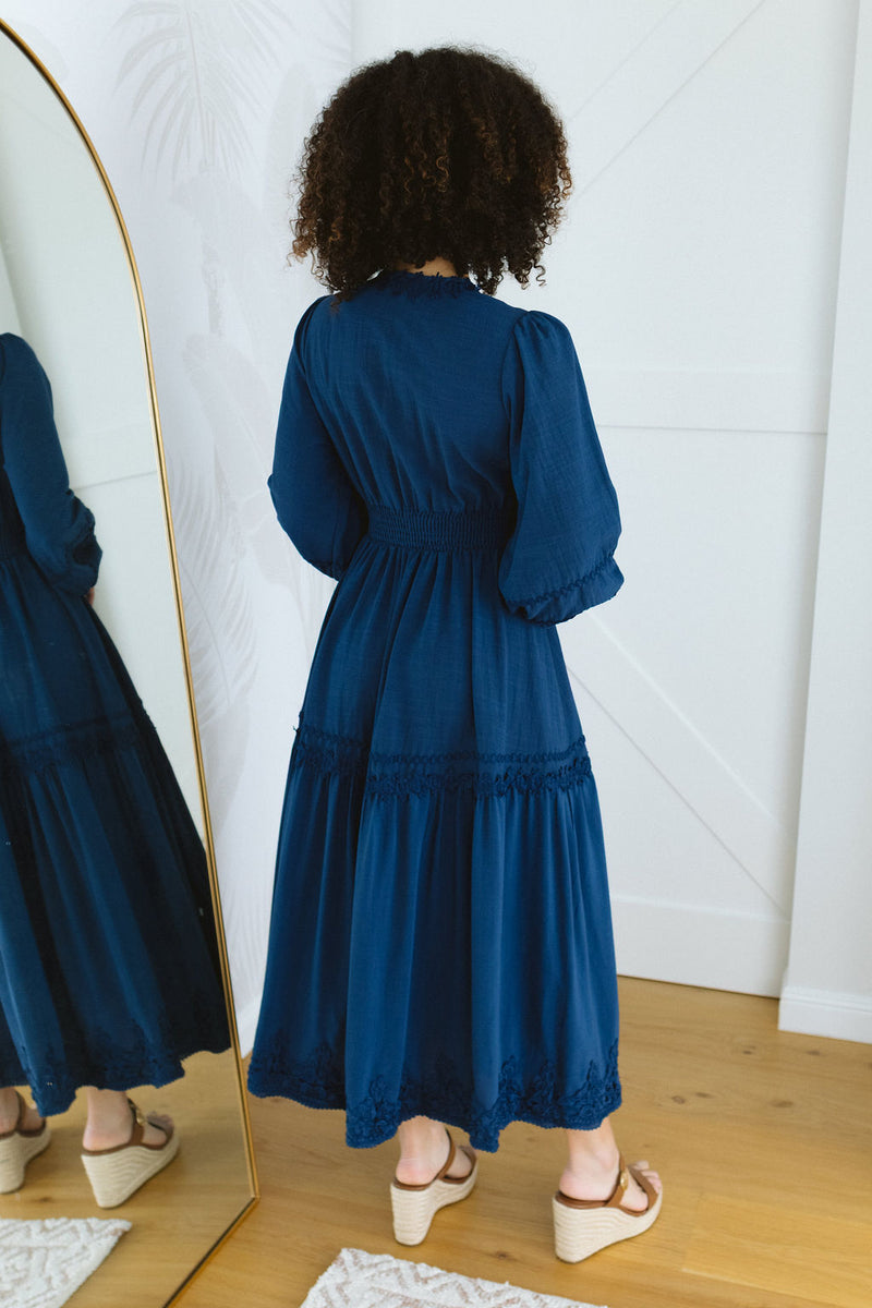 The Eleanor Dress - Navy Blue