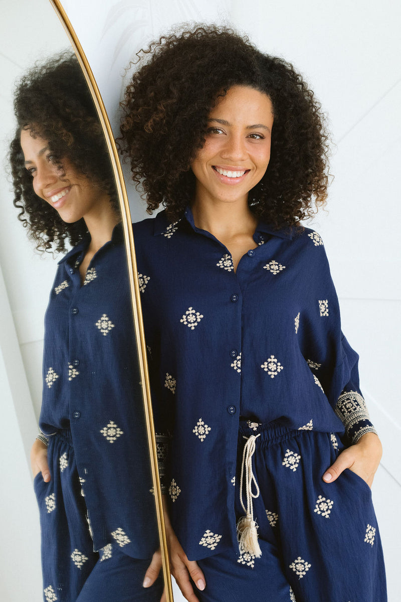 The Ireena Shirt - Blue Majesta