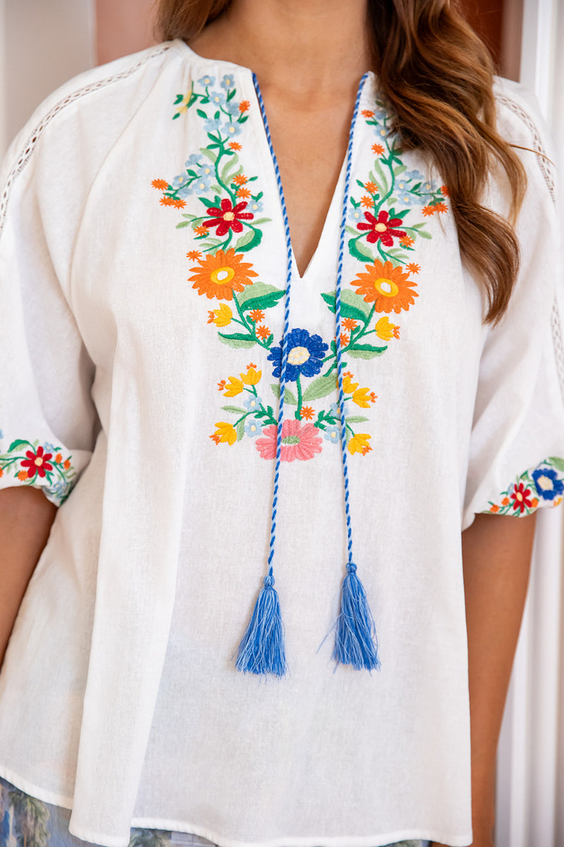 The Luzaro Top - Meadow Lace