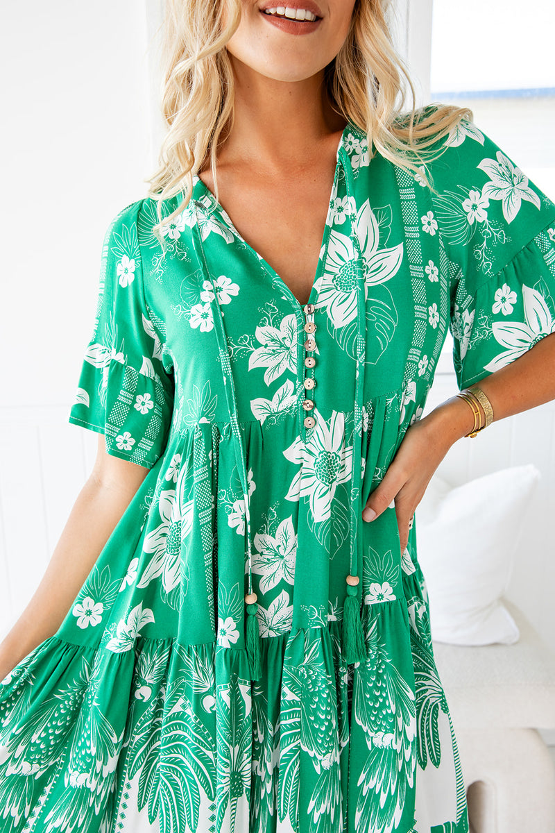 The Emerson Dress - Tropical Green