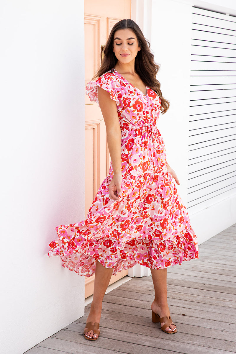 The Cora Maxi Dress - Cherry Blossom
