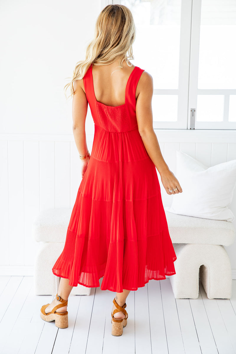 The Arden Dress - Ruby Red