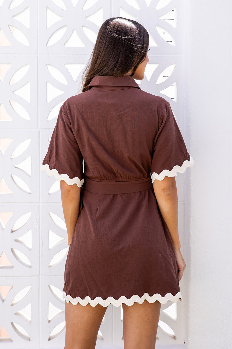 The Keziah Dress - Brown