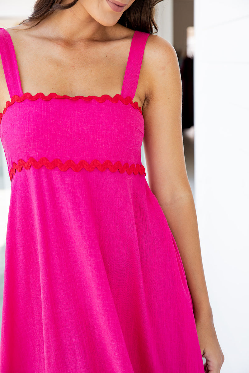 The Laylo Dress - Pink Ric Rac
