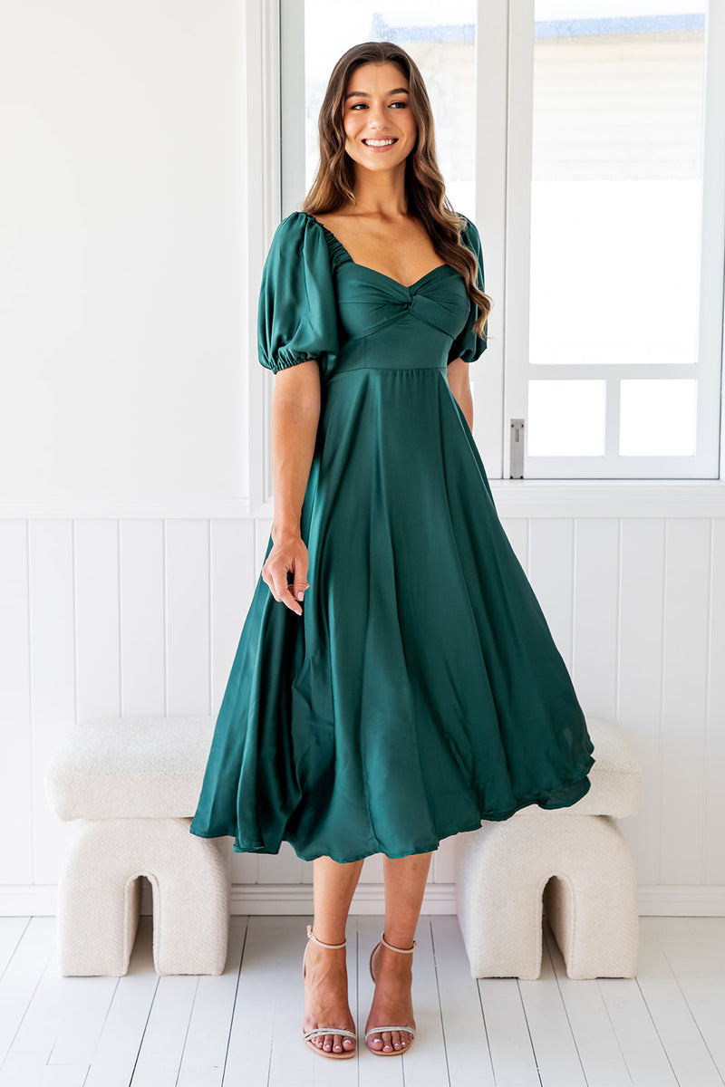 The Velia Dress - Emerald