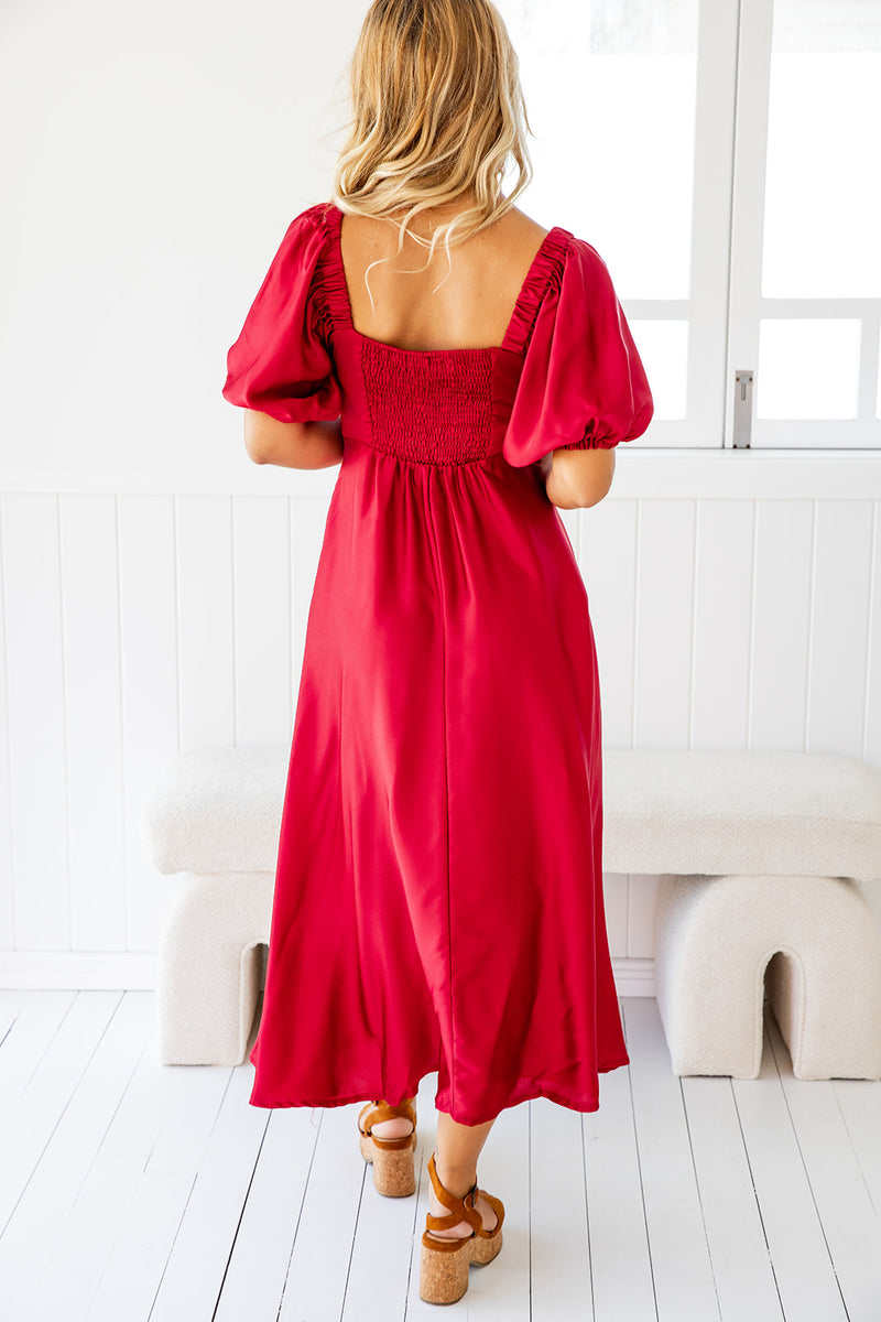 The Velia Dress - Red Diamond
