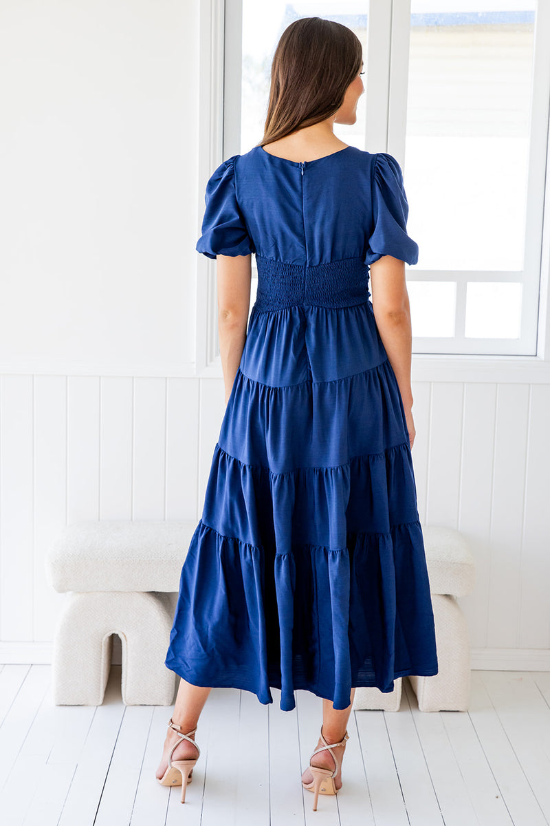 The Leisha Dress - Navy Blue