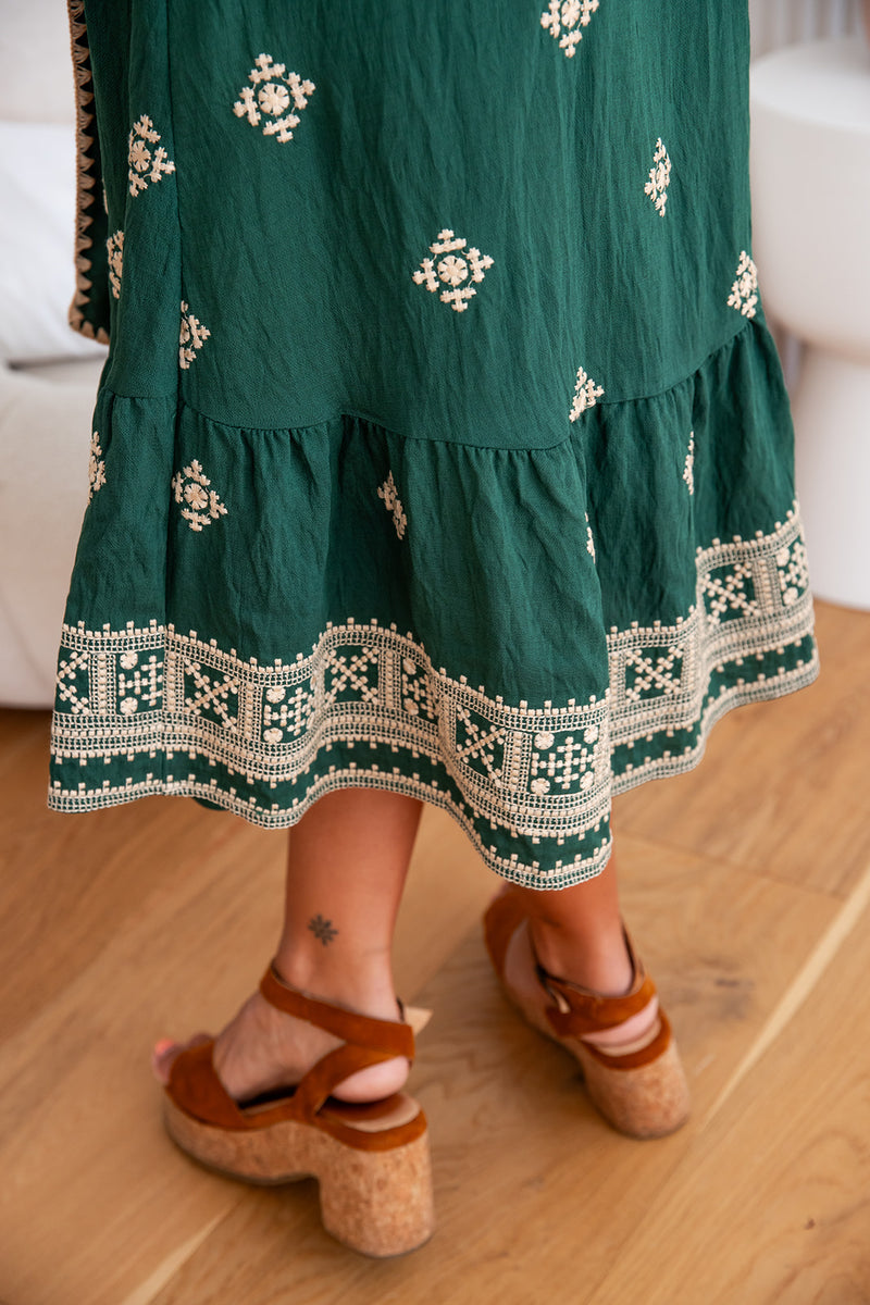 The Letizia Dress - Emerald Majesta