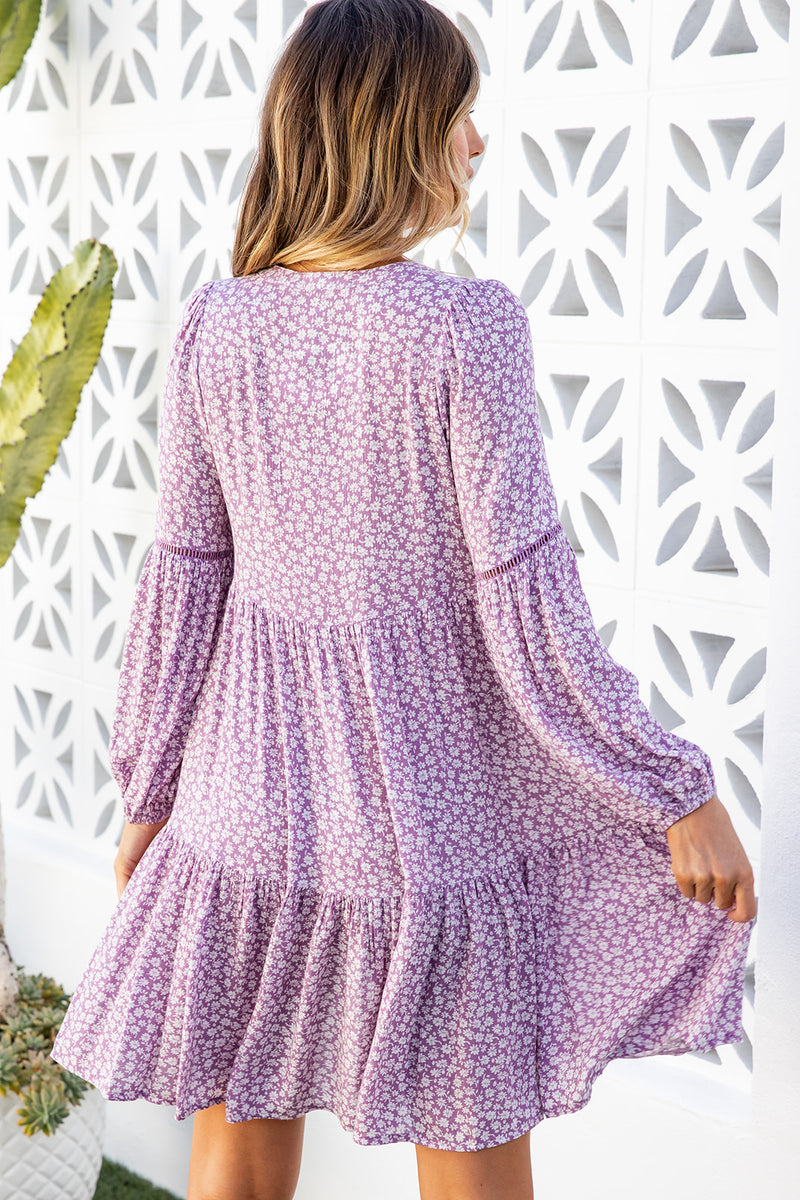 The Natalie Dress - Lilac Garden