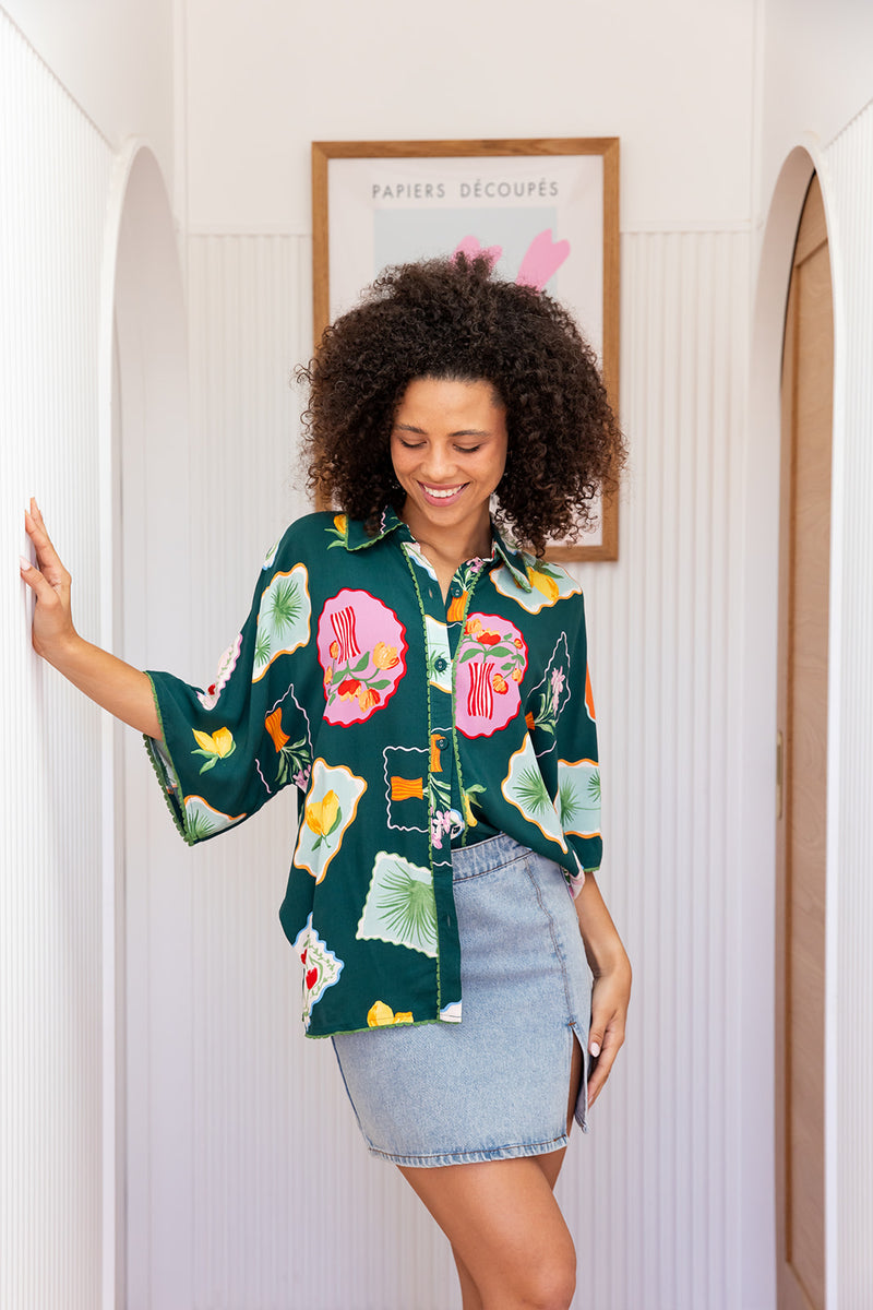 The Amity Shirt - Flora Verde