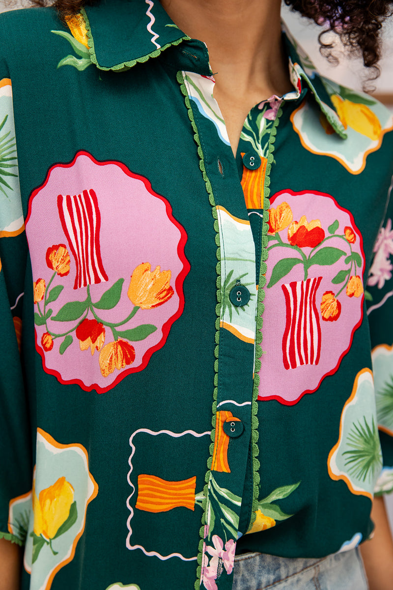 The Amity Shirt - Flora Verde