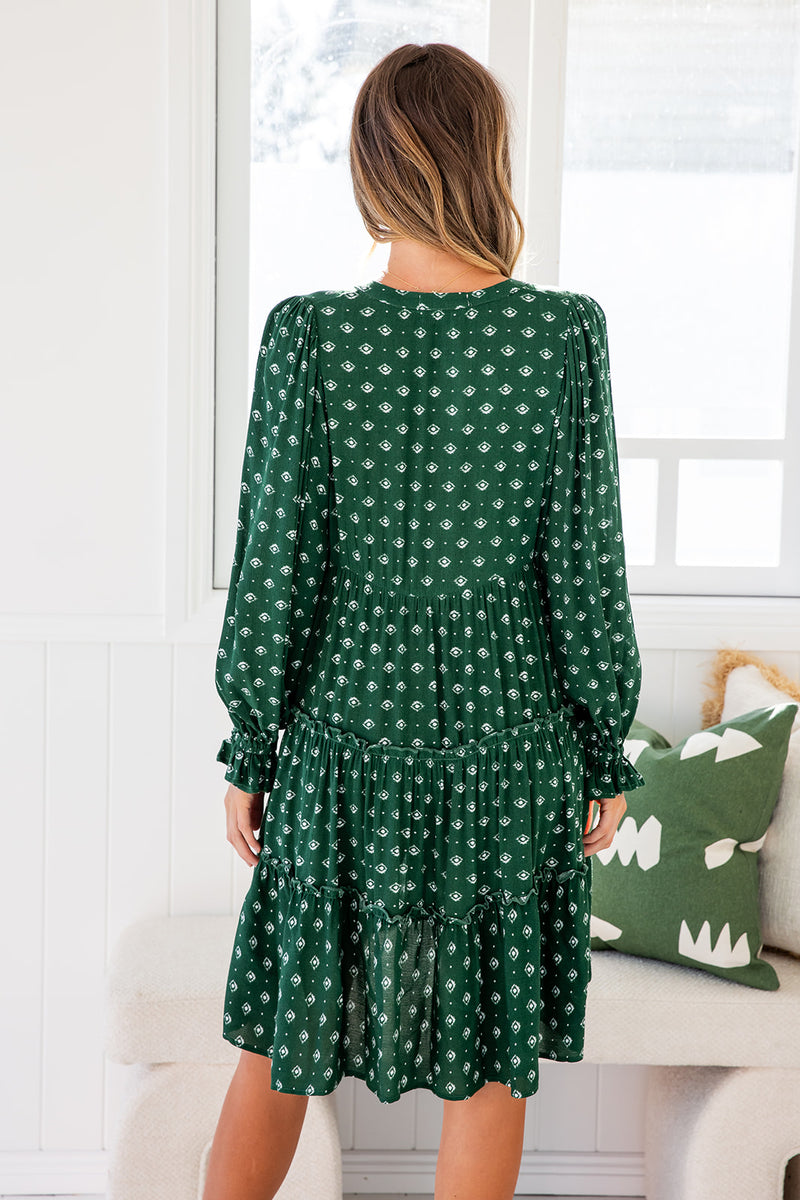 The Karlie Dress - Highland Green