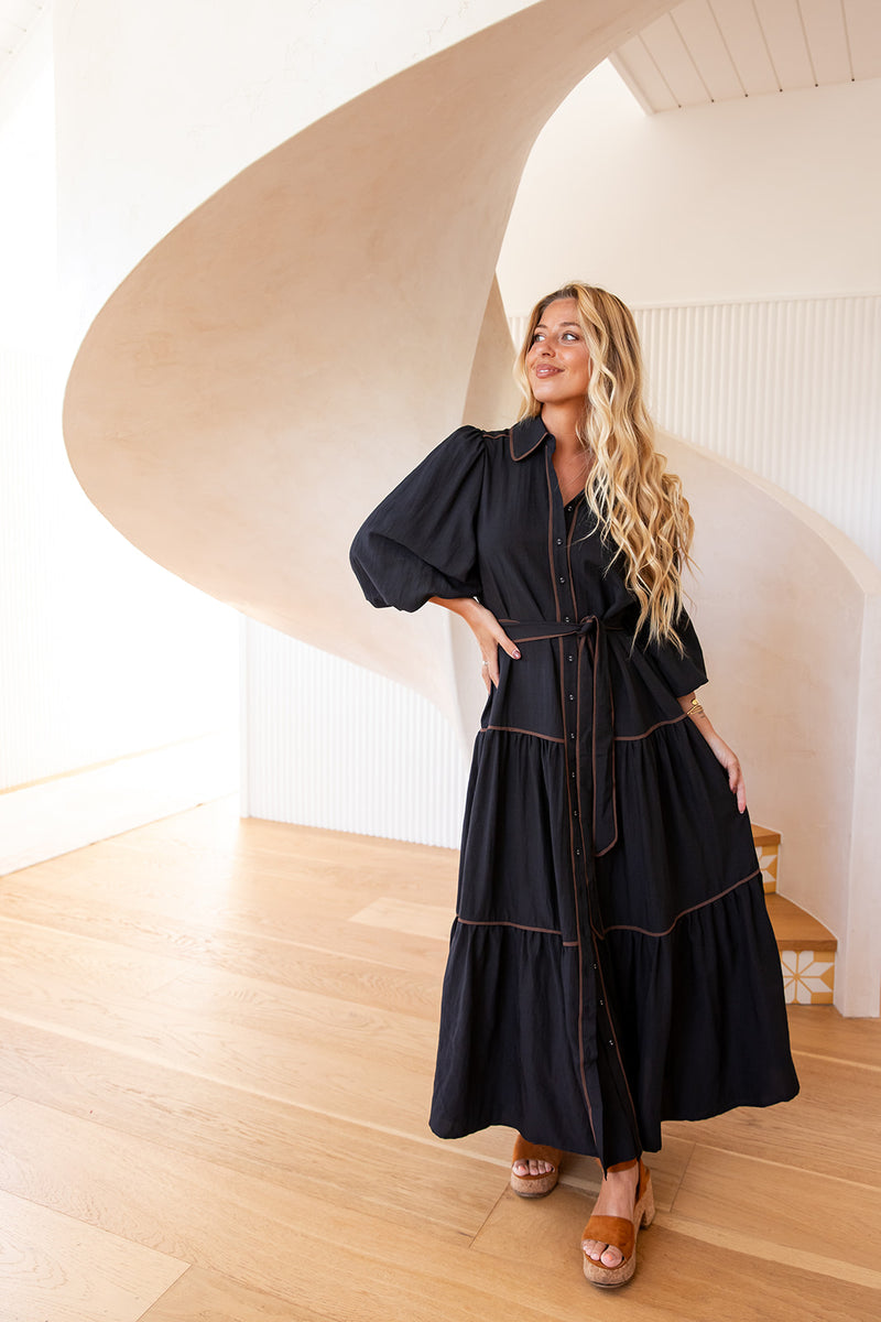 The Luciana Dress - Deep Navy