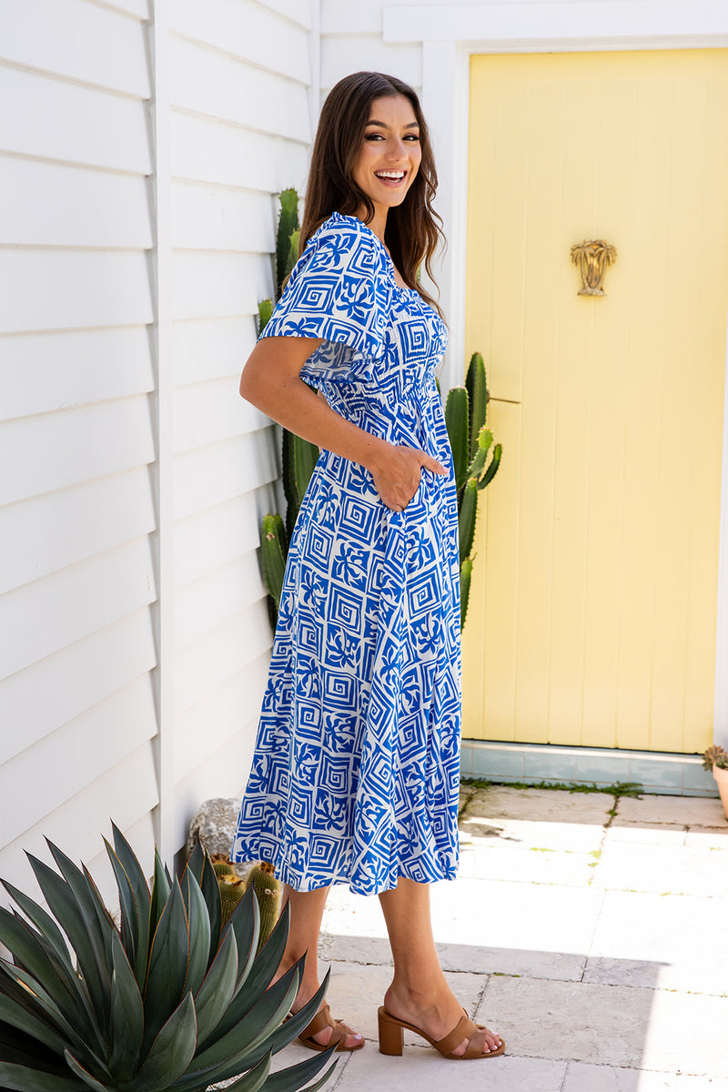 The Sarlie Dress - Hawaiian Blue