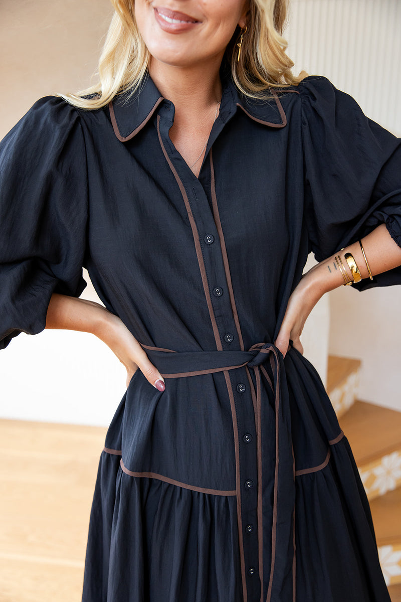 The Luciana Dress - Deep Navy