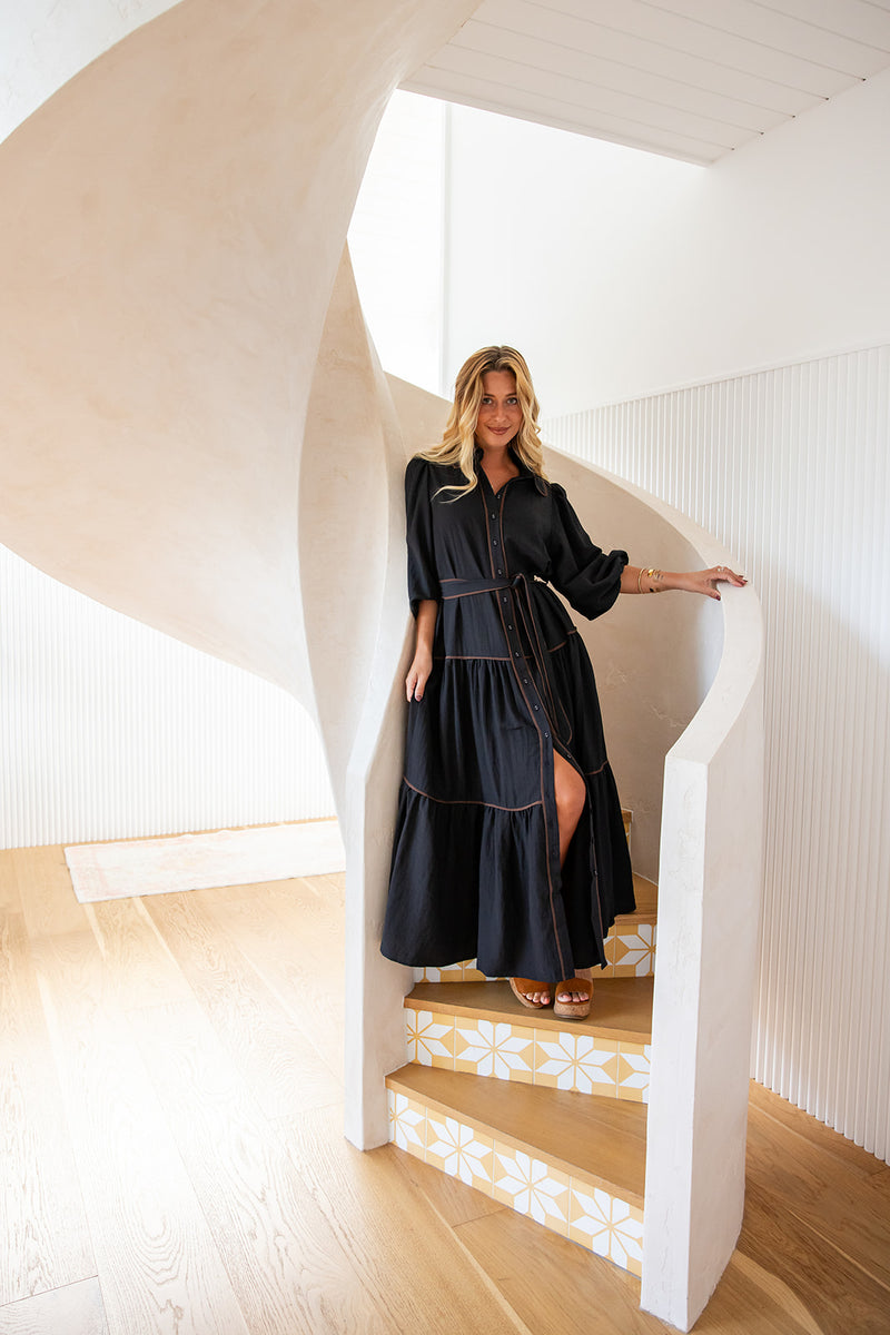 The Luciana Dress - Deep Navy