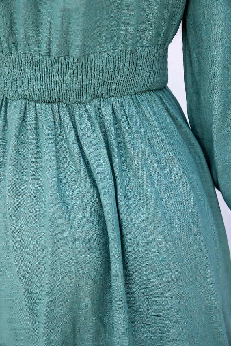 The Nessa Dress - Teal Green