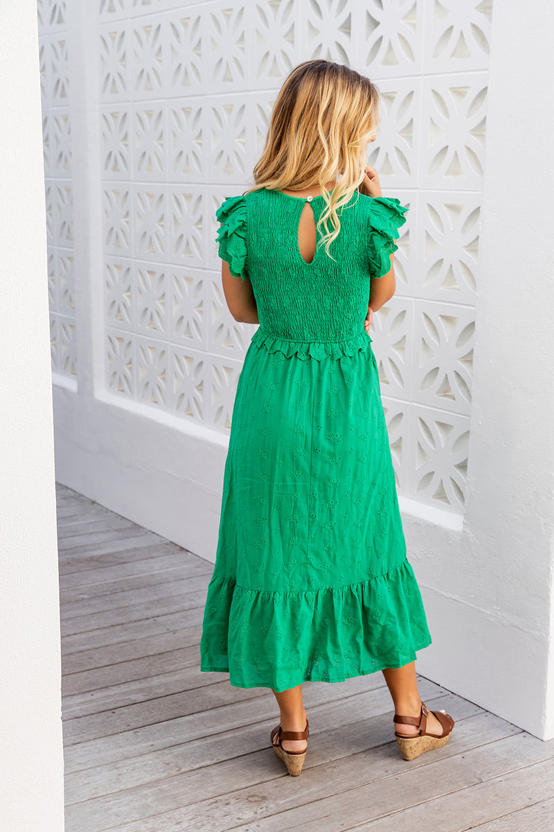 The Felicity Dress - Shamrock Green