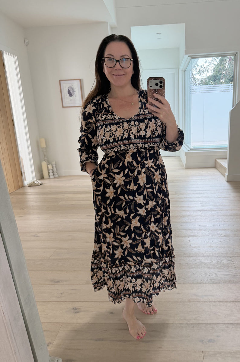 The Parker Dress - Royal Floral