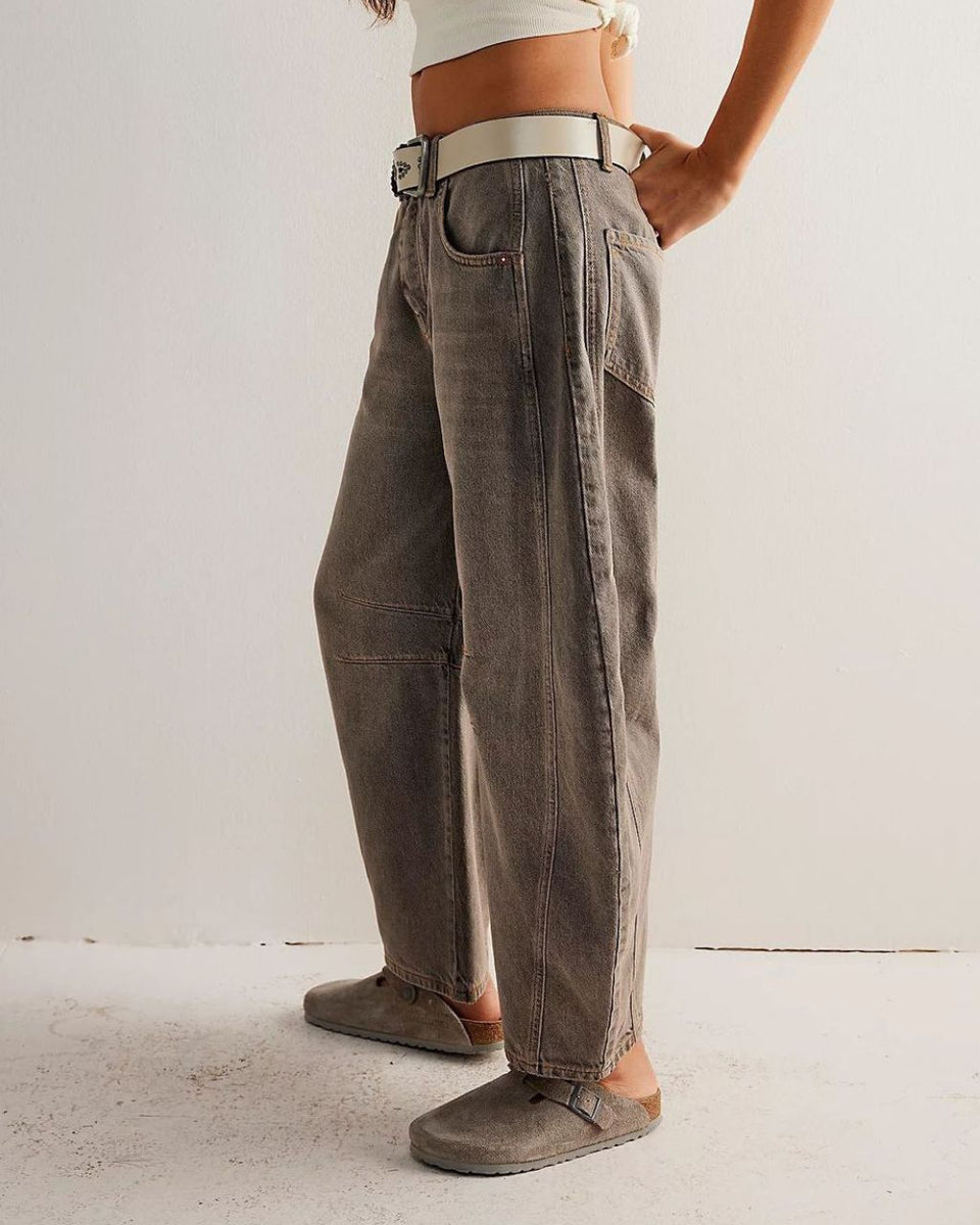 Bonded Barrel Jeans