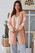 Bronte Longline Cardigan - Blush - Sparrow & Finch Boutique
