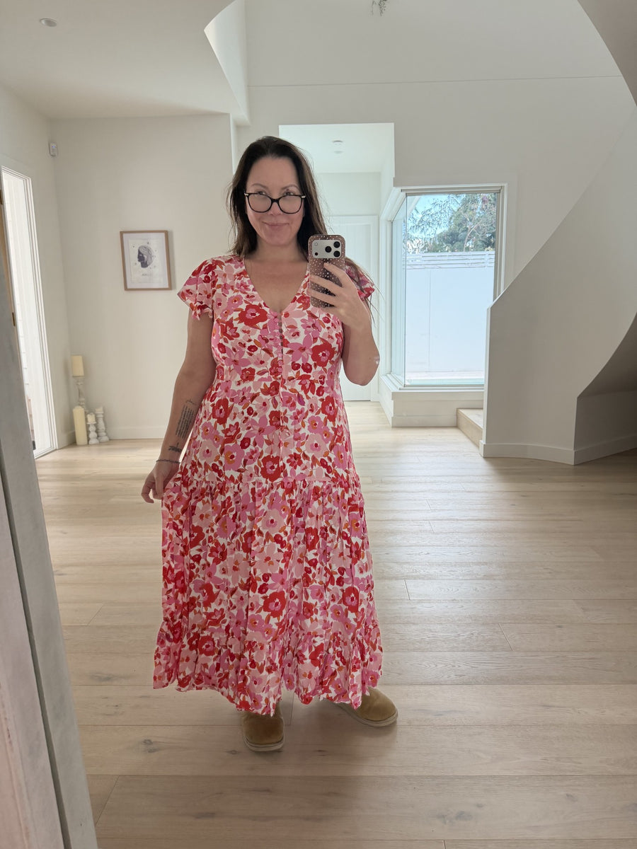 The Cora Maxi Dress - Cherry Blossom