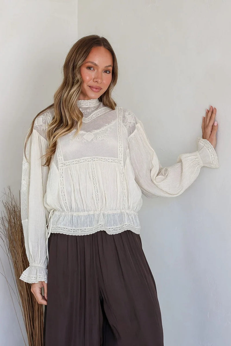 The Florence Blouse - Ivory