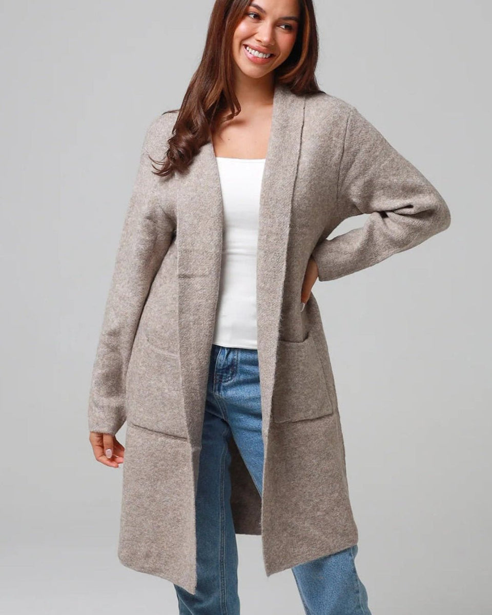 Sunday Longline Cardigan - Oatmeal