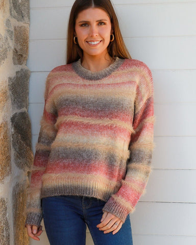 Sunset Stripe Knit - Sparrow & Finch Boutique
