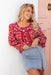 The Addie Shirt - Burgundy Bloom - Sparrow & Finch Boutique