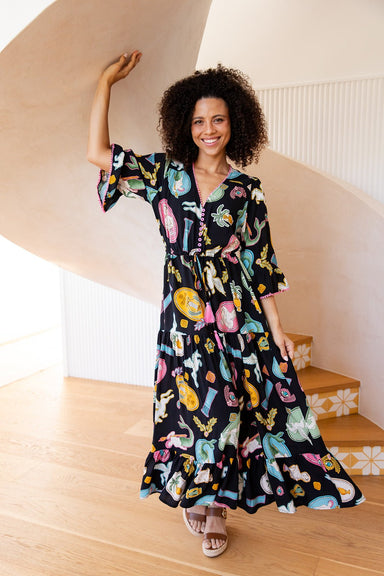 The Adena Dress - Mythos Noir - Sparrow & Finch Boutique