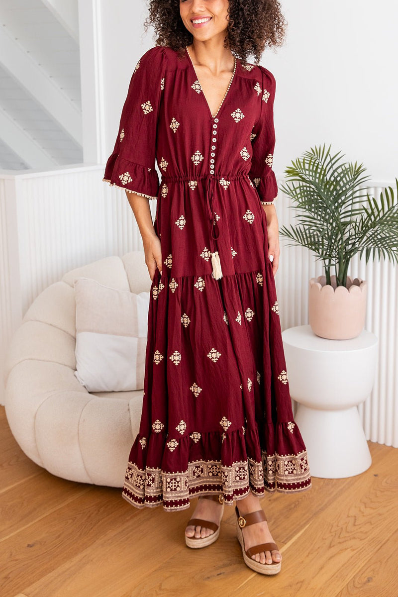 The Adena Dress - Ruby Majesta