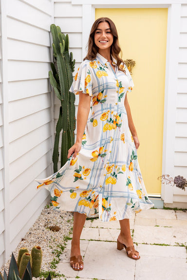 The Aelia Dress - Sweet Lemon - Sparrow & Finch Boutique