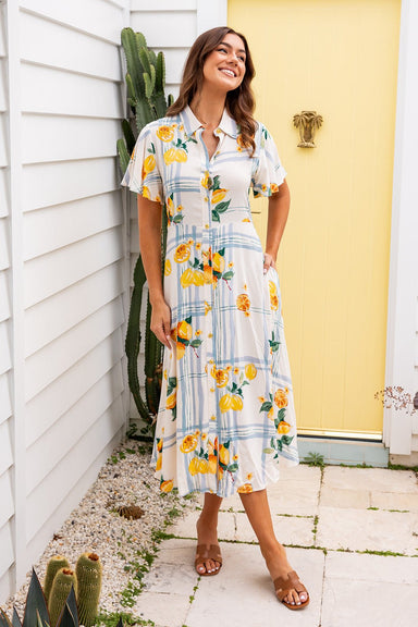 The Aelia Dress - Sweet Lemon - Sparrow & Finch Boutique