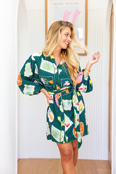 The Alora Dress - Flora Verde - Sparrow & Finch Boutique