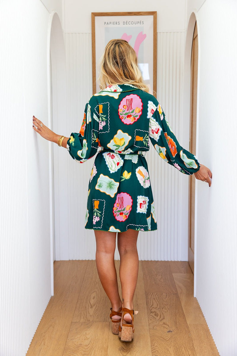 The Alora Dress - Flora Verde
